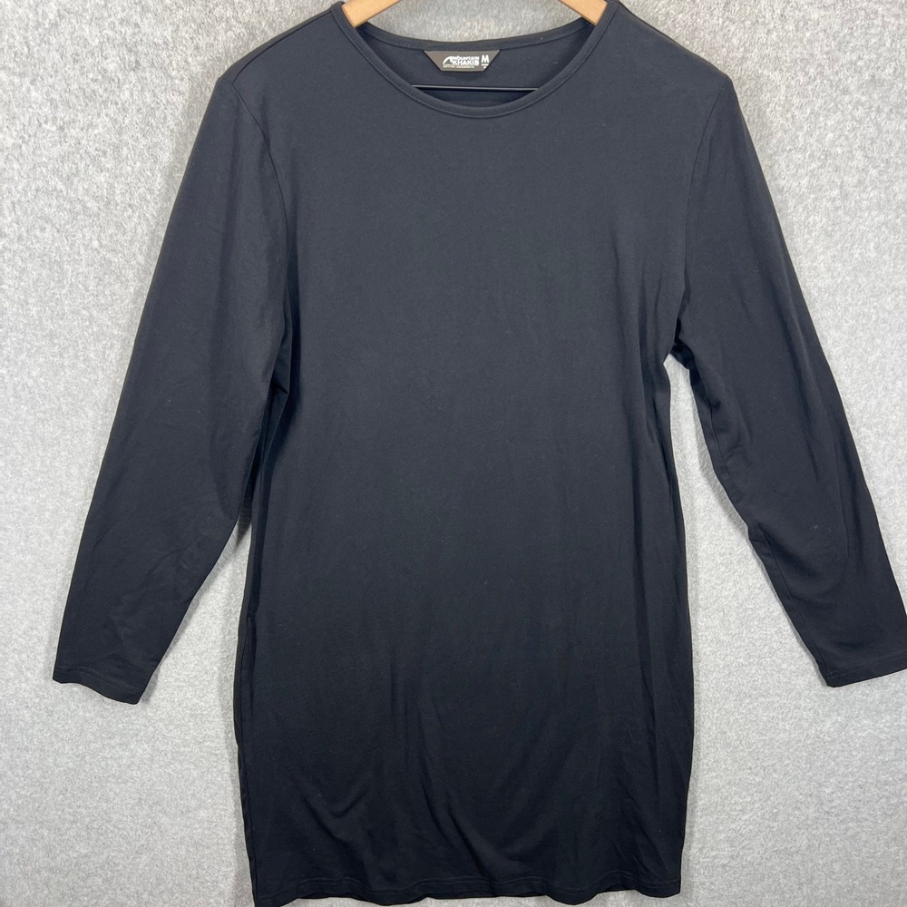 Mountain Khakis Long Sleeve Shirt Dress Womens Medium Black‎ Cotton Spandex EUC